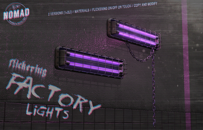 NOMAD // FLICKER FACTORY LIGHT // PURPLE