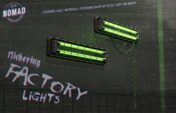 NOMAD // FLICKER FACTORY LIGHT // GREEN