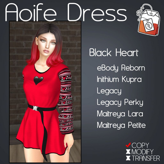 ~TL~ Aoife Dress Black Heart