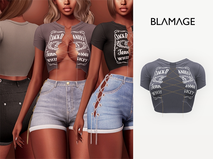 Blamage - Vixen Chain Top - Moonlight