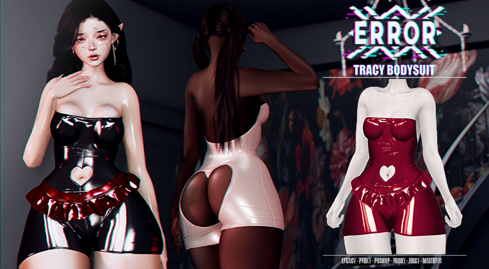 #error - tracy bodysuit - red