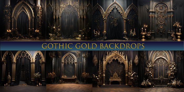 SATO - Gothic Gold Blogger backdrop textures