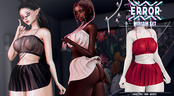#error - miriam skirt - red