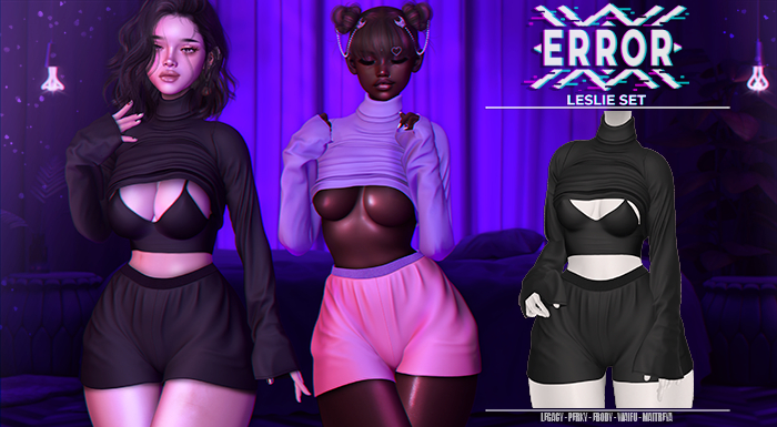 #error - leslie set - sweater - black