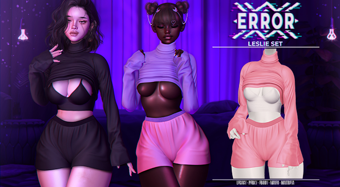 #error - leslie set - sweater - pink