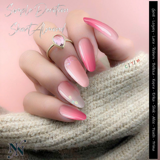 ::NN:: Simple Devotion Short Almond Nails  