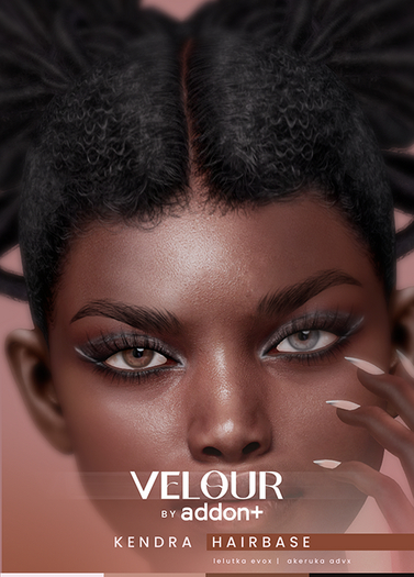 Second Life Marketplace - VELOUR by addon+ Kendra Hairbase FATPACK LeL X
