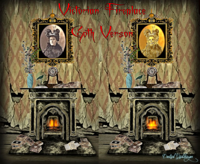 DEMO Victorian Fireplace Gothic Version 13LI