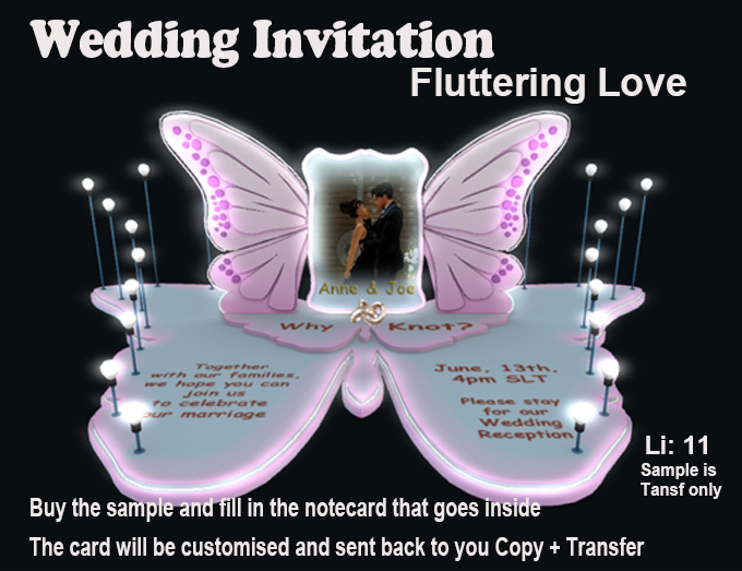Wedding Invitation - Fluttering Love