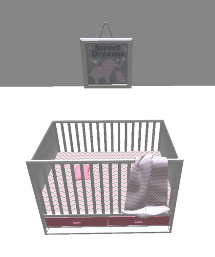 One In A Melon FULL 12 piece Zooby Animesh Pink Chevron Nursery