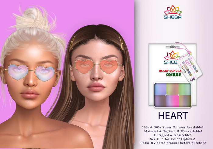 [Sheba] Heart SunGlasses *Ombre