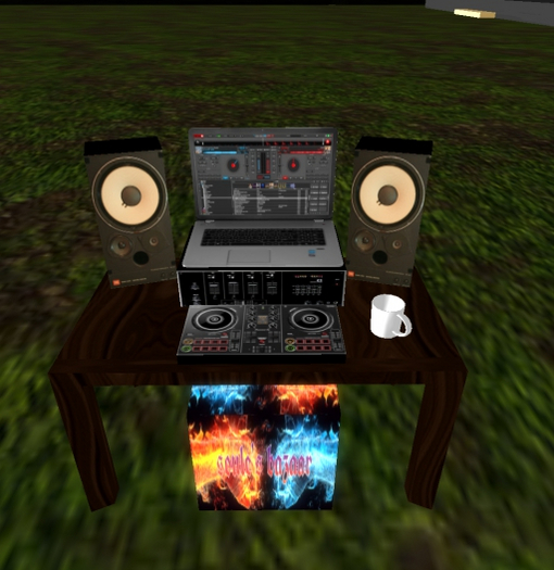 Laptop and Dj Controller on Table TIPJAR
