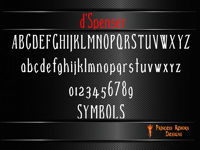 (PRD) d'Spenser Mesh Letters, Numbers, & Symbols FULL PERM
