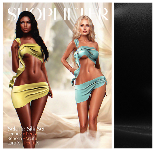 [SHOPLIFTER] - 'Selene' Silk Top / BLACK