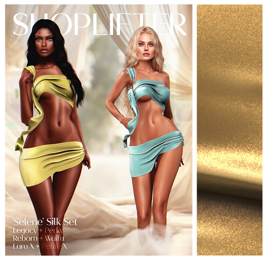 [SHOPLIFTER] - 'Selene' Silk Top / GOLD