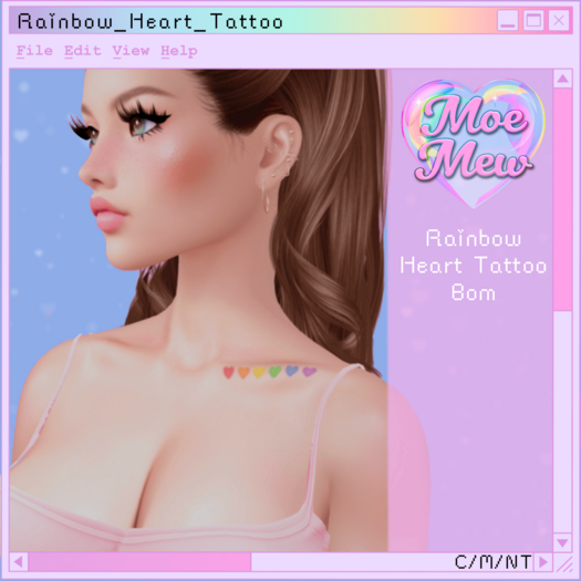 Pride Heart Collarbone Tattoo