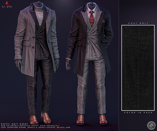 //Ascend// Cavil Suit Coat - Black