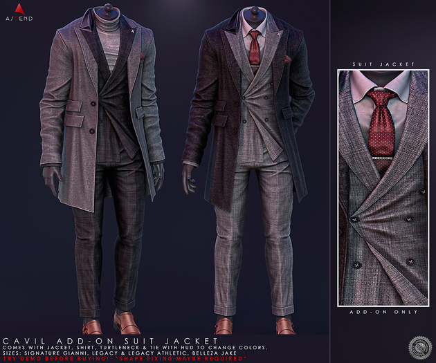 //Ascend// Cavil Suit Coat - ADD ON