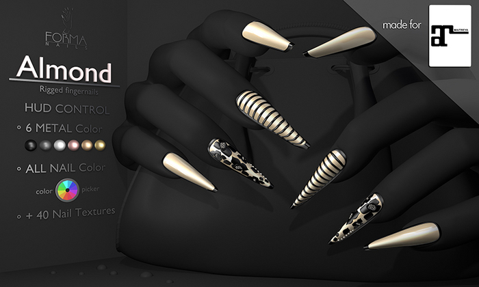 [FORMANAILS] NAILS - | Maitreya Nails | - | RUSSIAN ALMOND | - | Bento Nails | Rigged Nails