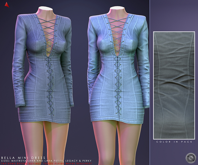 //Ascend// Bella Mini Dress - Grey