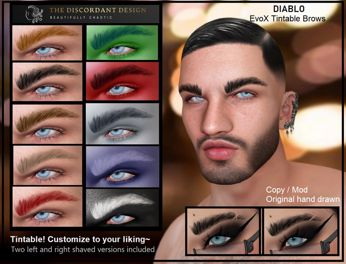 EvoX Tintable Brows - DIABLO