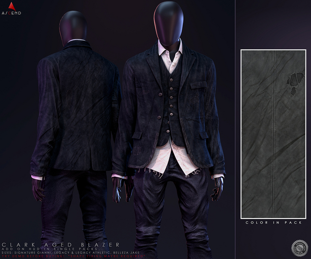 //Ascend// Clark Aged Blazer - Grey