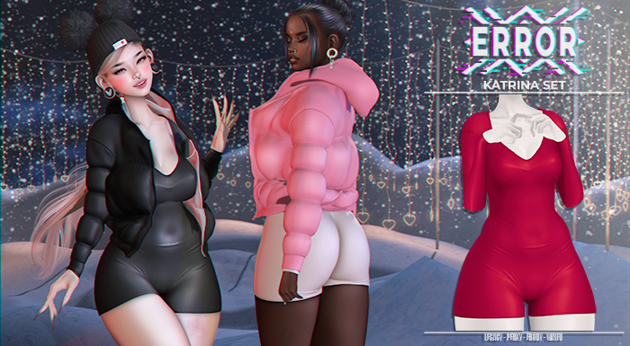 #error - katrina set - bodysuit - red