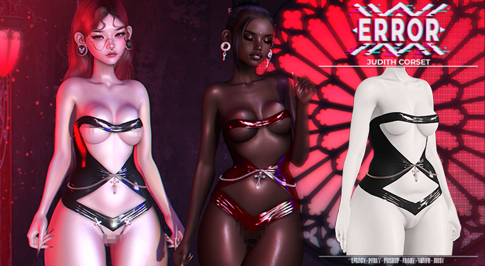 #error - judith corset - black