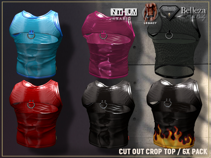 [SEVENELEVEN] Cut Out Crop Top - 6xPack