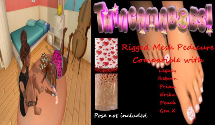 Thingamabobs! Mesh Pedi Hearts Boxed (add)