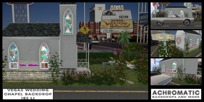 [A] Vegas Wedding Chapel Backdrop