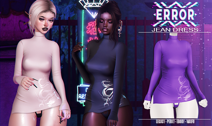 #error - jean dress - viol