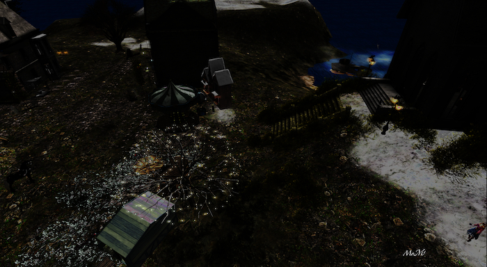 UMBRELLAS  BY THE SHORE
