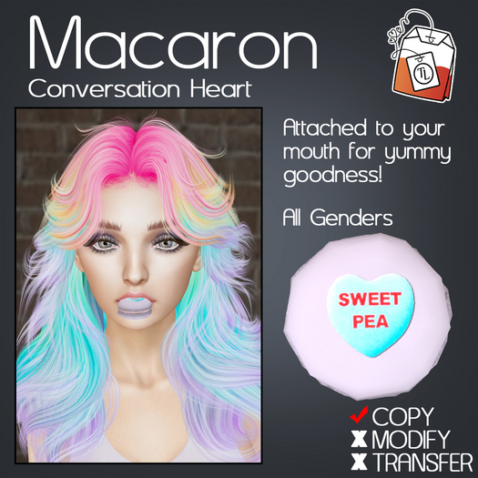 ~TL~ Conversation Heart Mouth Macaron