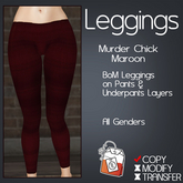 ~TL~ Murder Chick Maroon BoM Leggings
