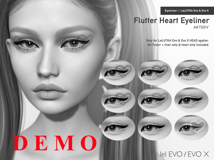 [ DEMO] ARTERY // Flutter Heart Eyeliner ( EVO / EVO X )
