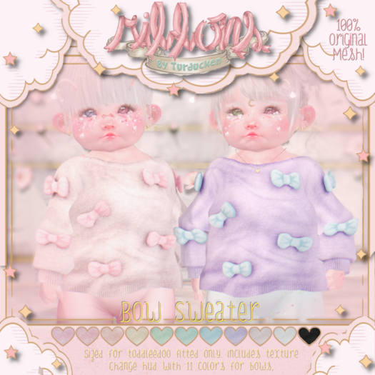 {Ribbons} Bow Sweater - Rose {Box}