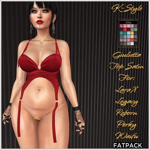 [K-Style] GIULIETTA TOP SATIN  - FATPACK