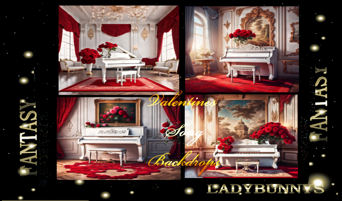 Fantasy Background Textures-Valentines Song Backdrops Full Perm