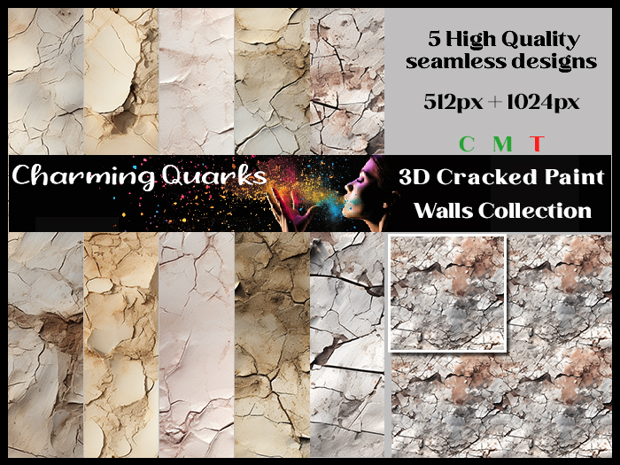 CQ Textures - Wall Collection - 3D Cracked Paint