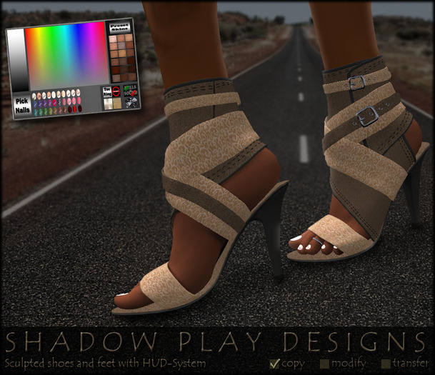Shadow Play Designs - Sculpted shoes & feet Brown (boxed)