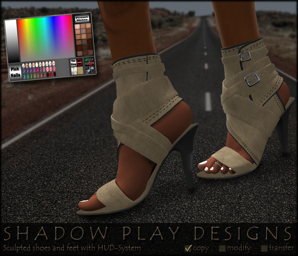 Shadow Play Designs - Sculpted shoes & feet Linen (boxed)