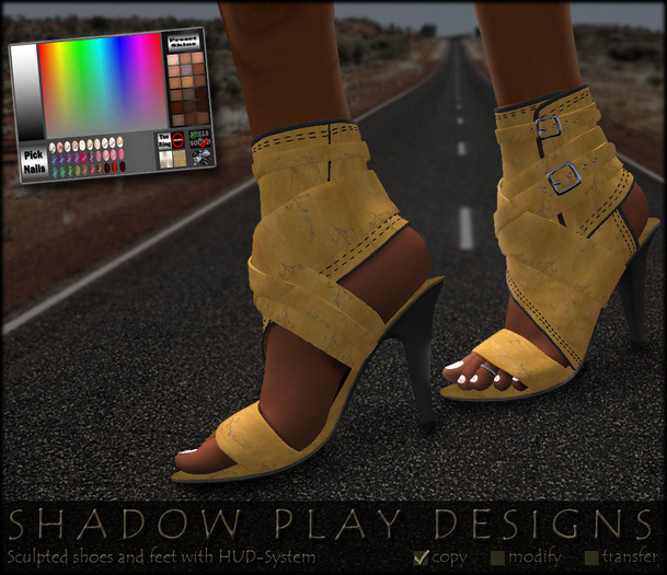Shadow Play Designs - Sculpted shoes & feet Orange (boxed)