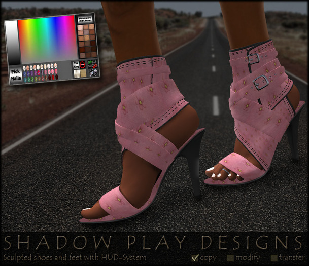 Shadow Play Designs - Sculpted shoes & feet Pink (boxed)