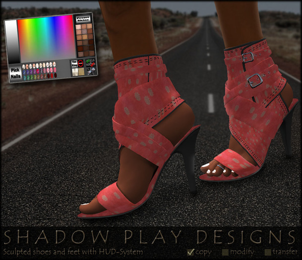 Shadow Play Designs - Sculpted shoes & feet Red (boxed)