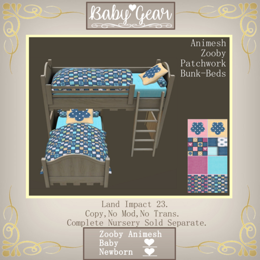Animesh Zooby Patchwork Bunks (Boxed)