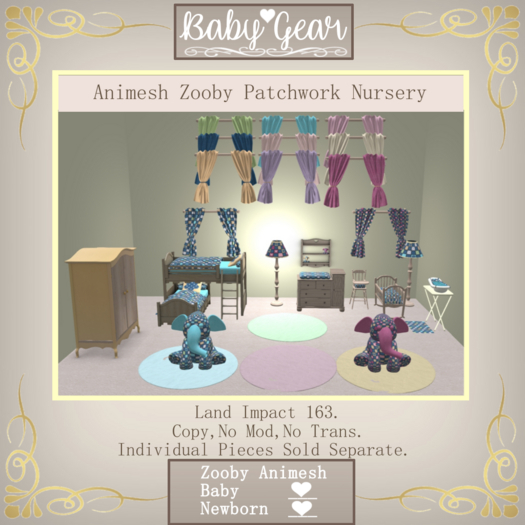 Animesh Zooby Complete Nursery - Patchwork (Boxed)