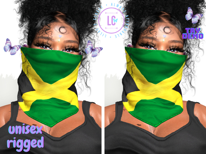 (LC) I Rep Flag Mask Jamaica UNISEX