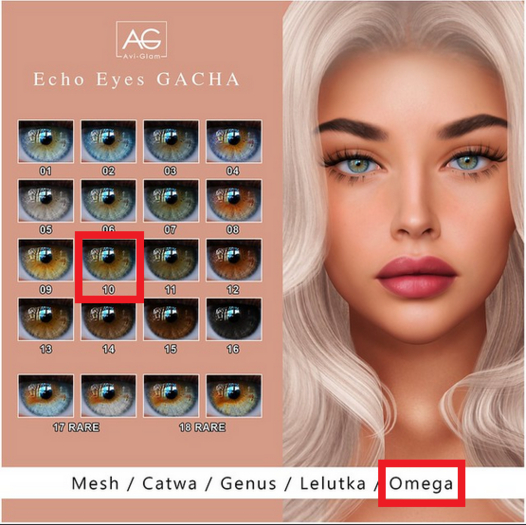 AG. Echo Eyes Gacha - Omega - 10