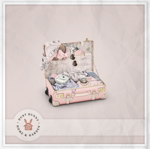 dust bunny . bon voyage . suitcase . pink . boxed